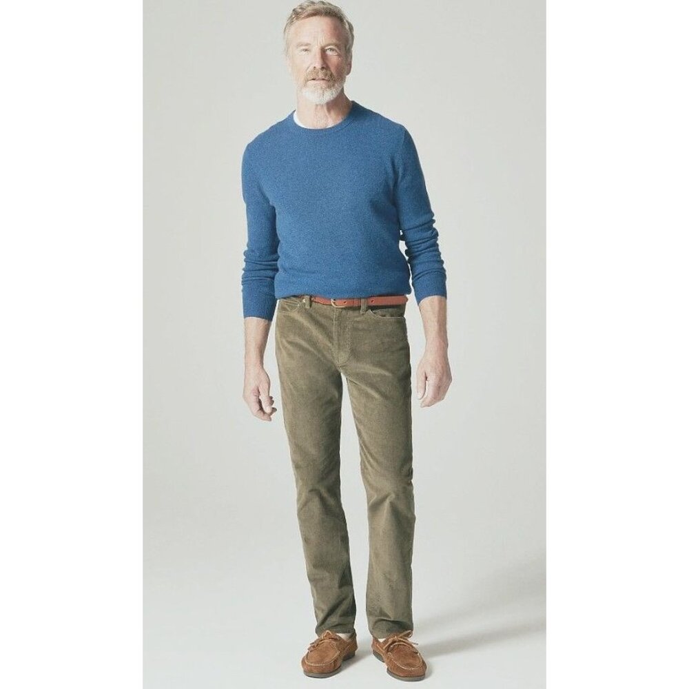 J. Crew 770 Beige Slim Fit Five Pocket Straight Corduroy Jeans Men's Size 32